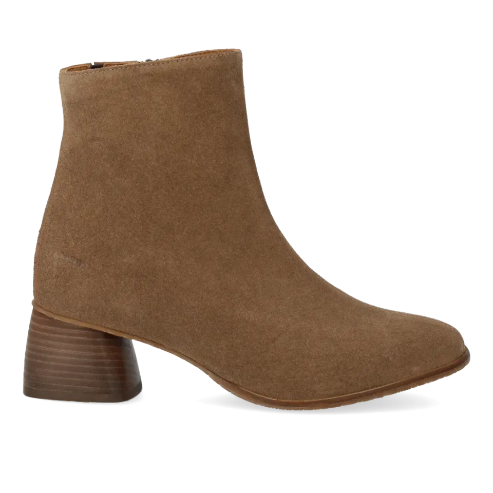 Angulus bottines à talon sculptural en bois