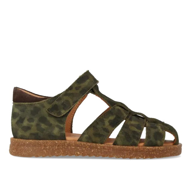 Angulus sandale velcro bout fermé col contrasté liège