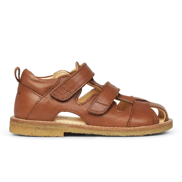 Angulus sandale cuir bout fermé scratch large