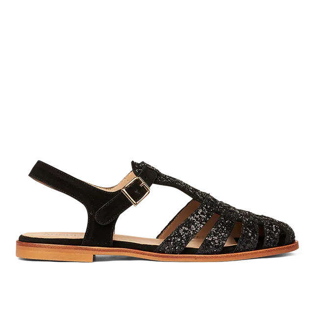 Angulus sandale Fisherman classique à paillettes en cuir