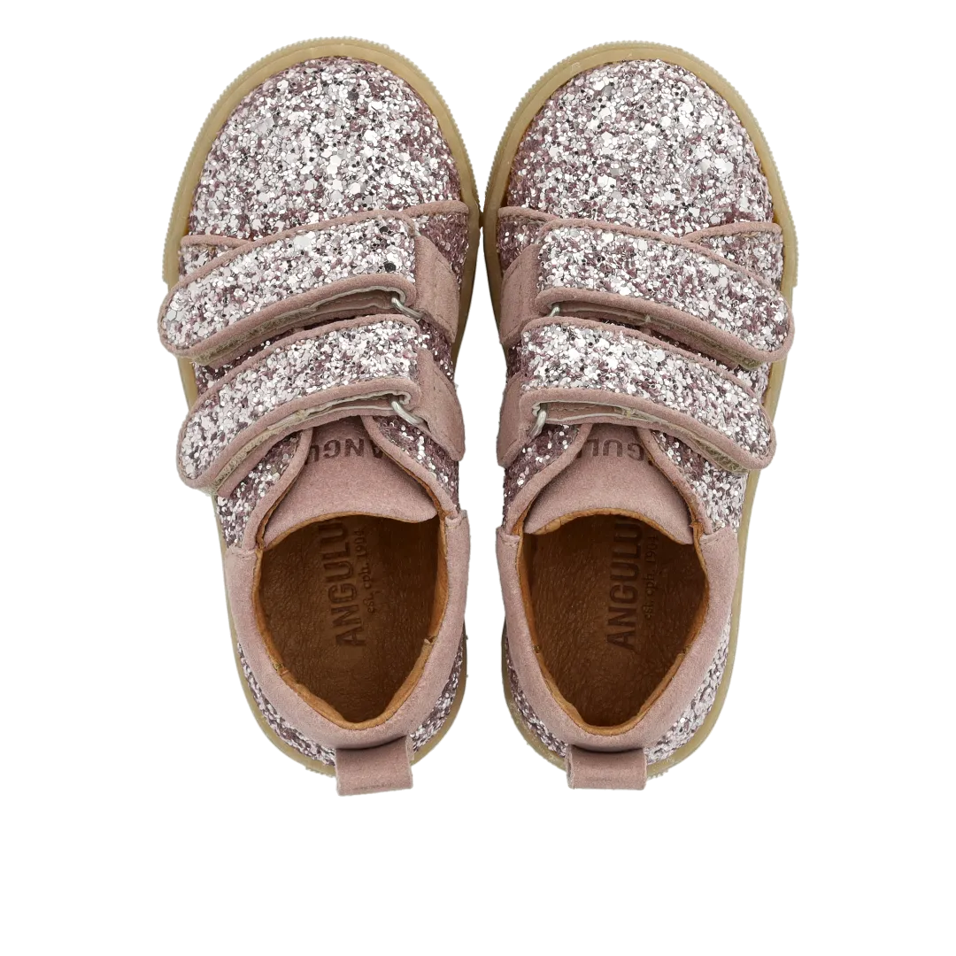 Angulus basket paillettes daim scratch enfant