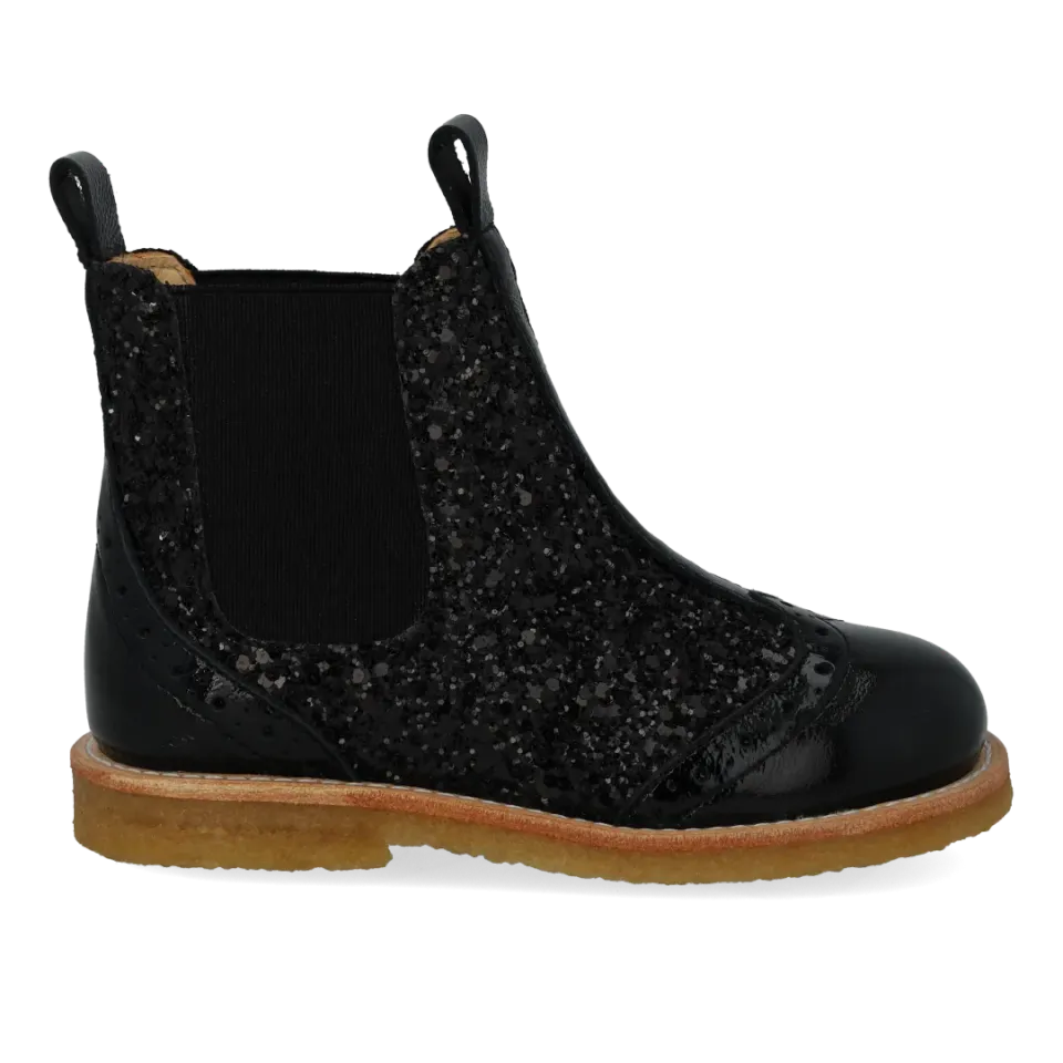 Angulus boots chelsea brogue cuir pailleté