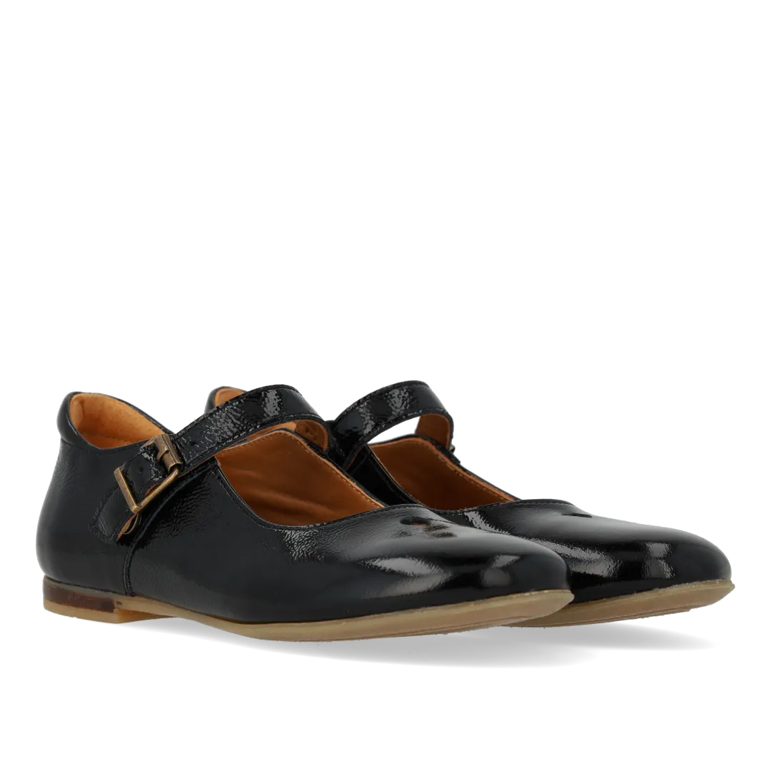 Angulus Ballerine cœur bride cuir enfant