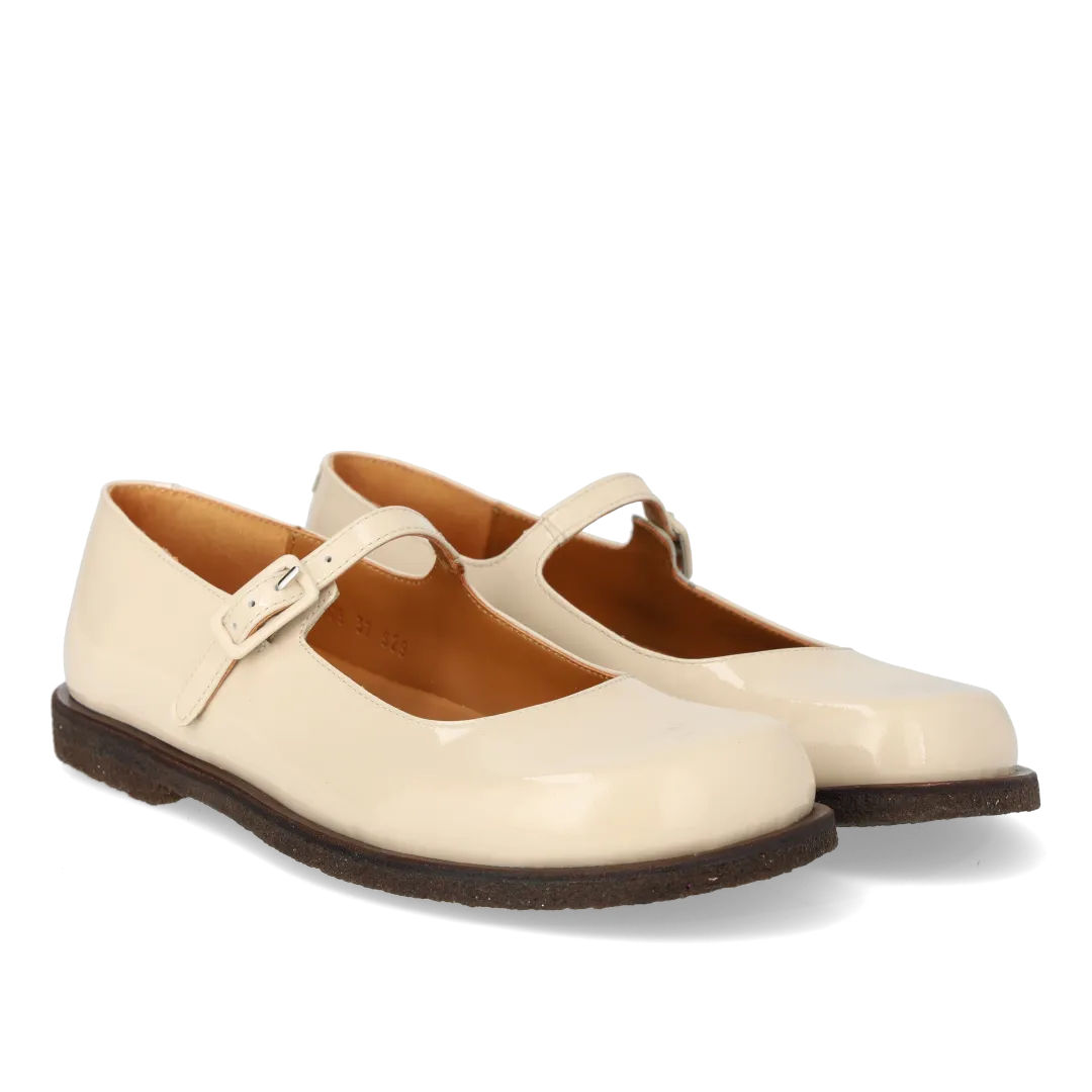 Angulus ballerine cuir large semelle crêpe
