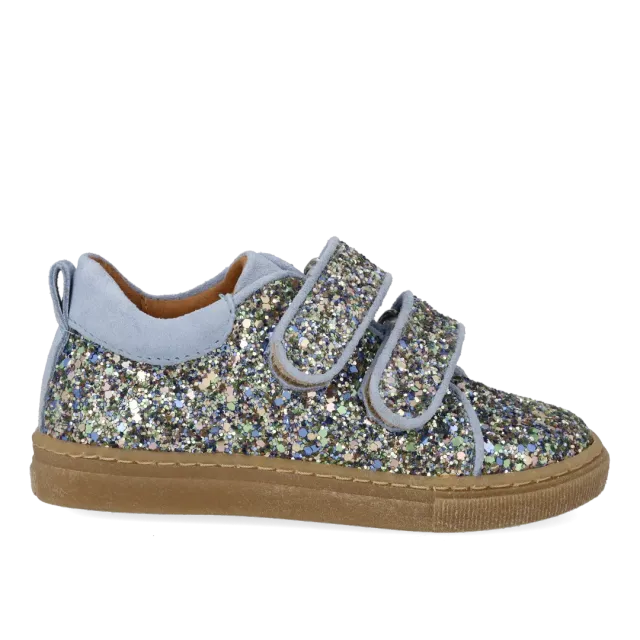 Angulus Sparkling glitter sneaker baskets à scratch pailletées