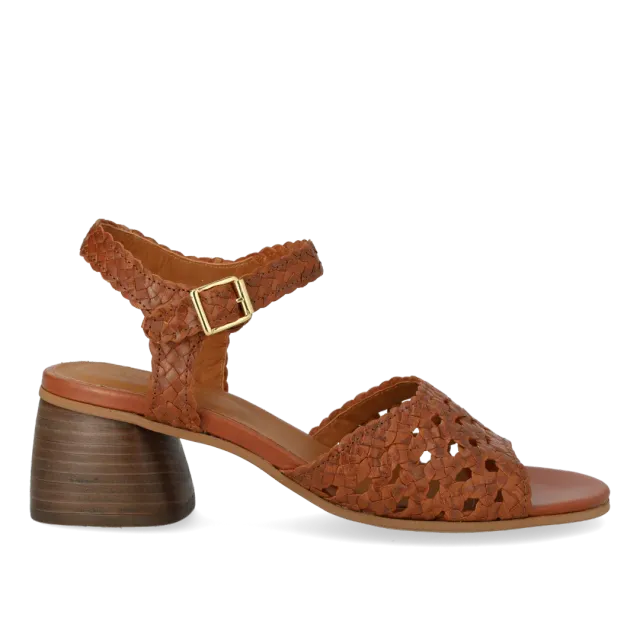 Angulus sandale tressée cuir talon 5 cm