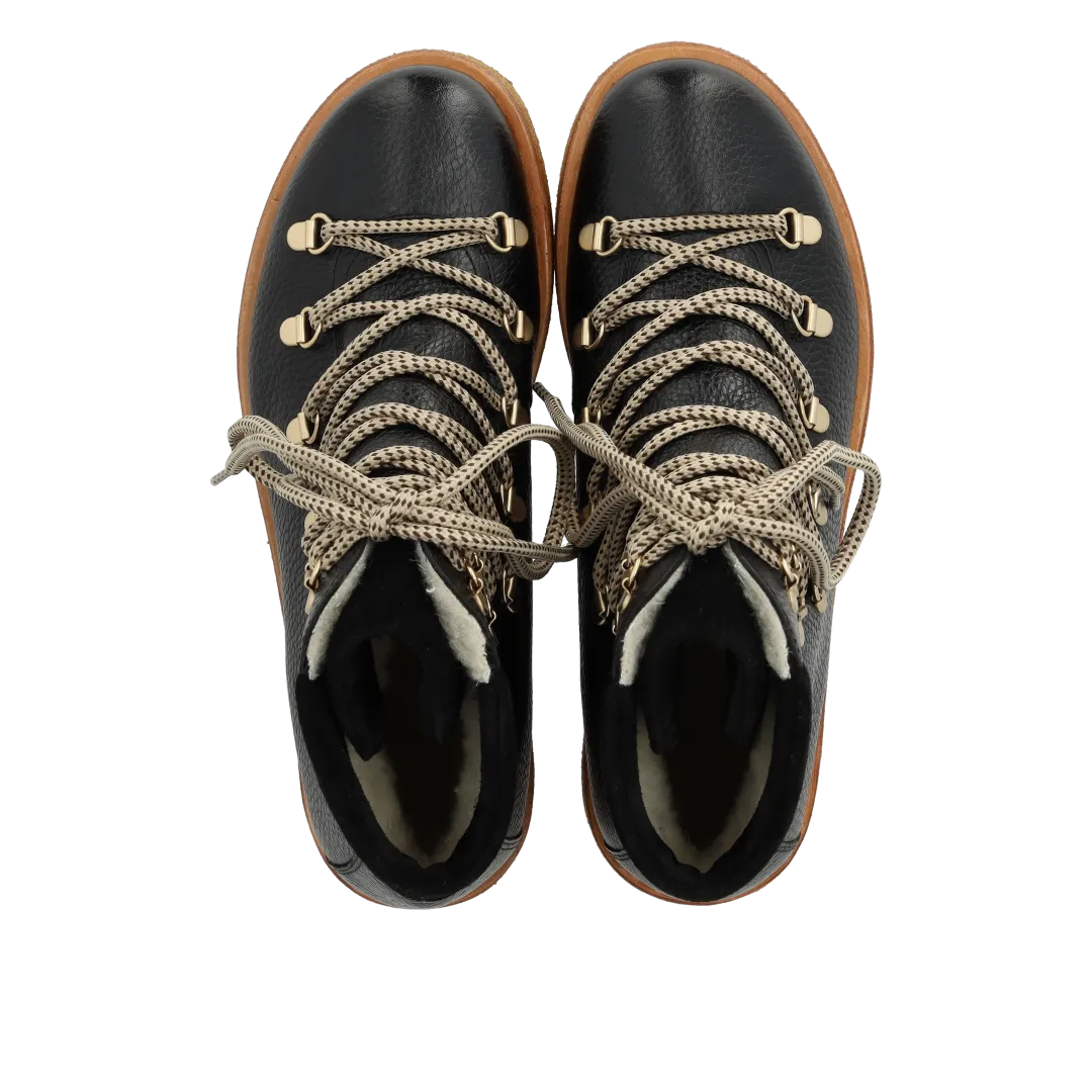 Angulus bottine hiver lacets cuir laine mérinos