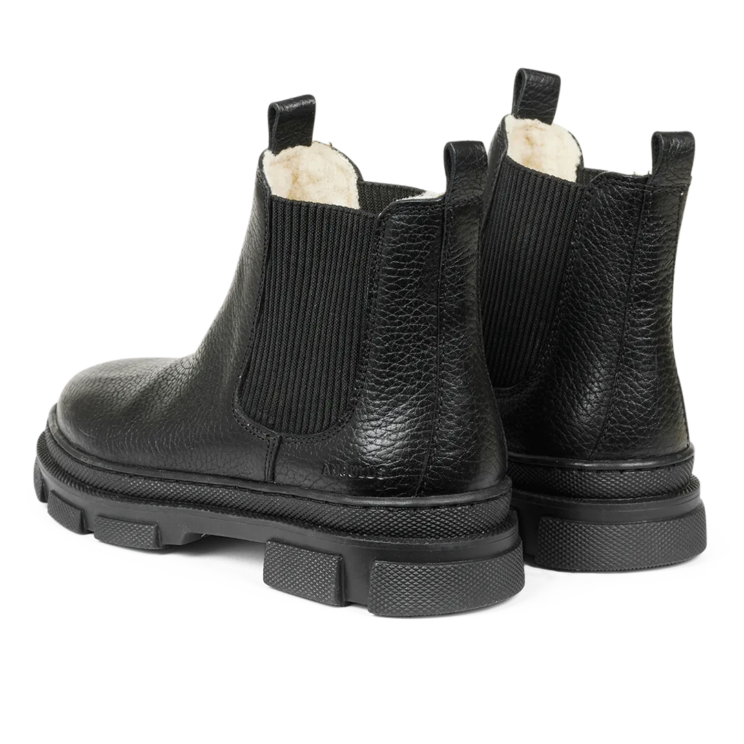 Angulus Chelsea boot elastic wool lining boots cuir