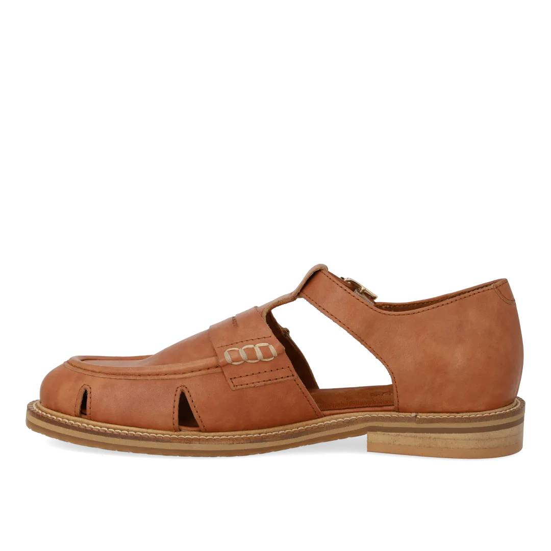 Angulus mocassin penny en cuir à boucle dorée