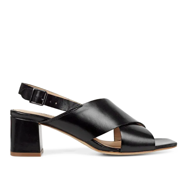 Angulus Sandale Talon Bloc 6 cm Cuir Croisée