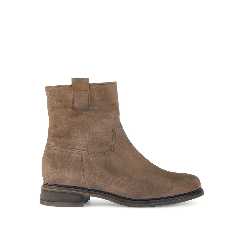 Gabor Comfort bottines marron daim largeur G zip