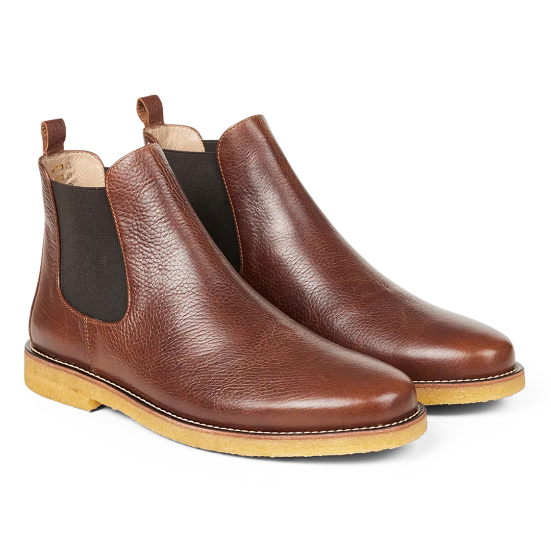 Angulus Chelsea bottine cuir élastique semelle crêpe