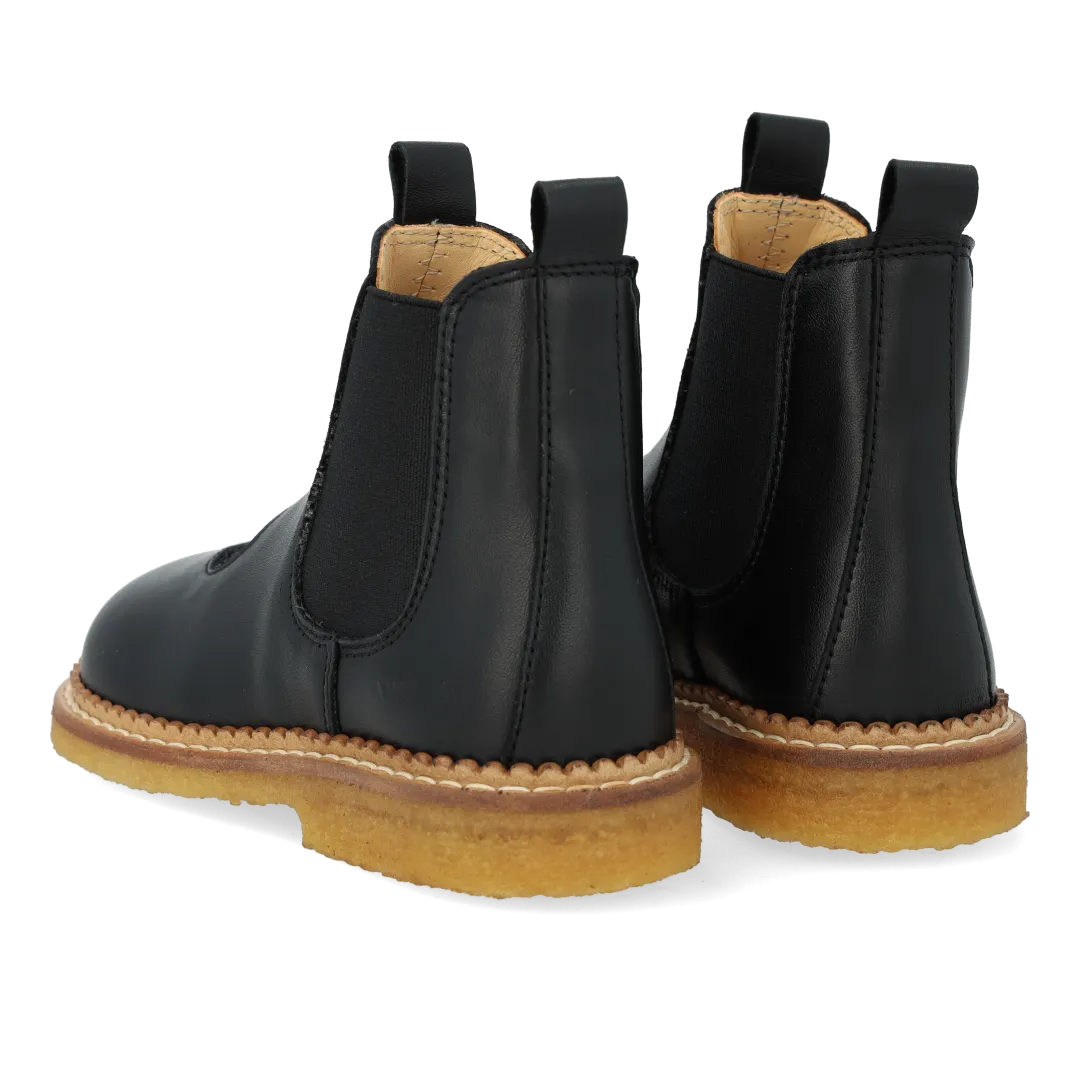Angulus chelsea boots cuir coeur paillettes enfant