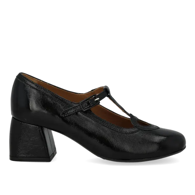 Angulus Mary Jane vernis froissé cœur talon 5 cm