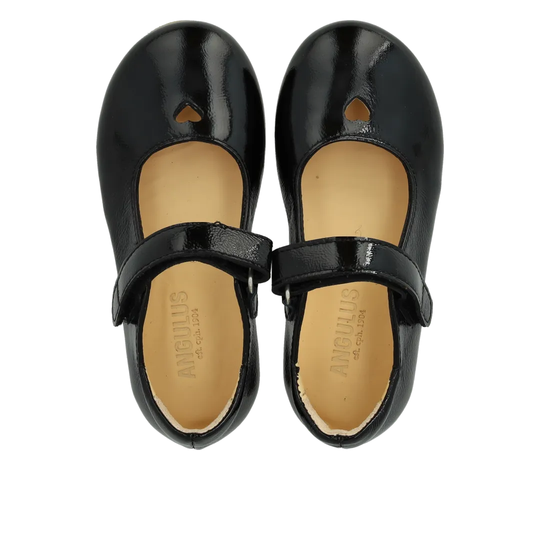 Angulus ballerine cœur cuir enfant velcro