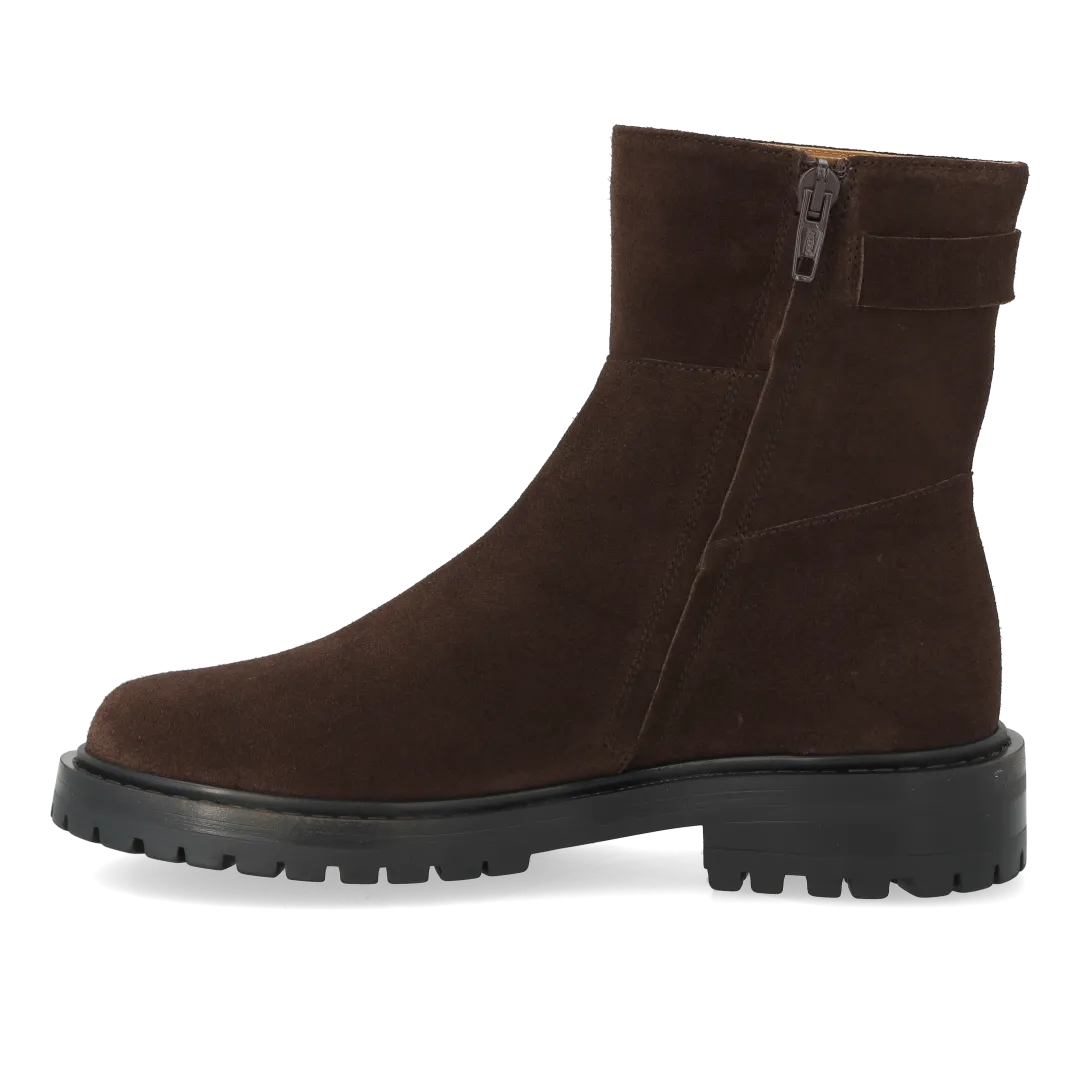 Angulus bottine cuir boucle décorative tige zippée