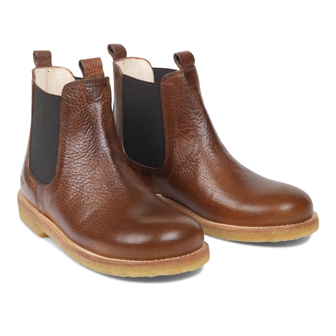Angulus boots chelsea cuir semelle crêpe enfant