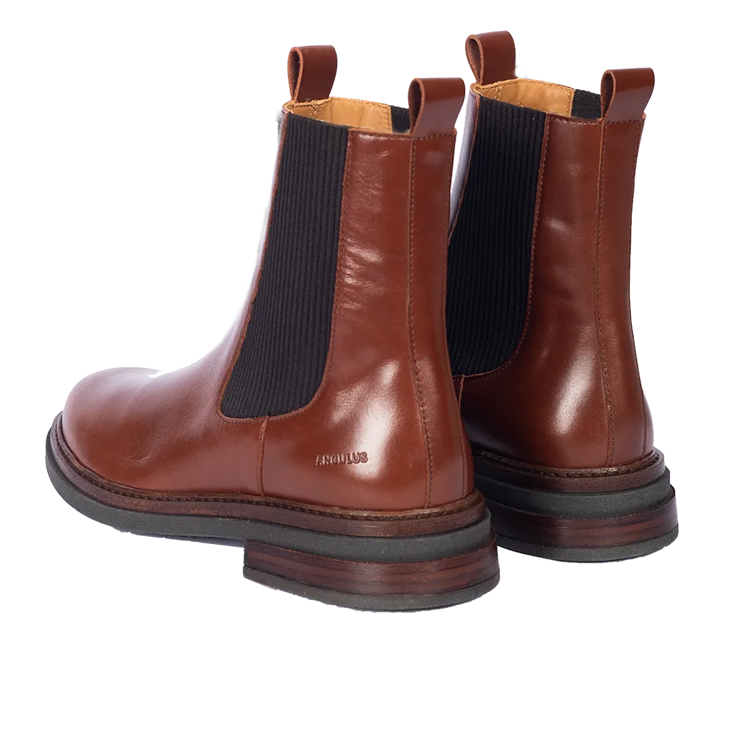 Angulus Boot with elastic bottine Chelsea en cuir