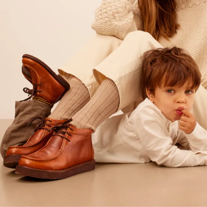 Angulus 120 ans chaussure à lacets cuir enfant