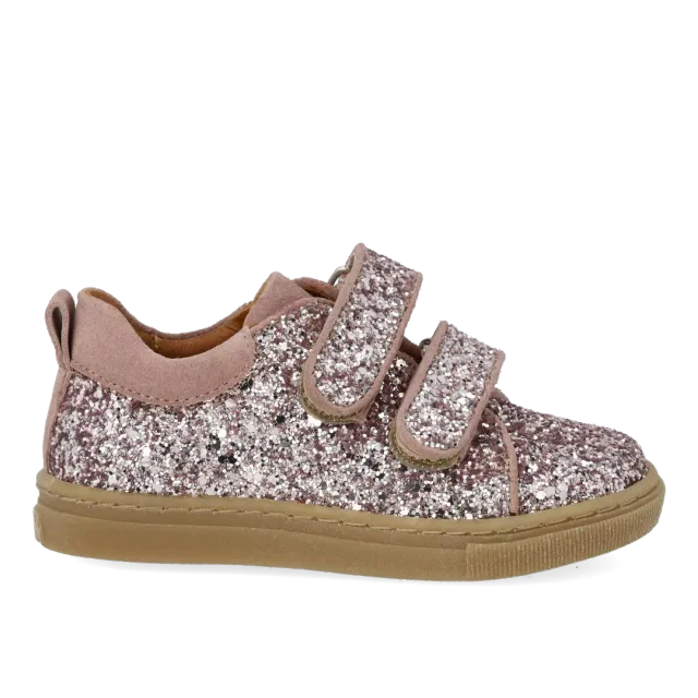Angulus basket paillettes daim scratch enfant