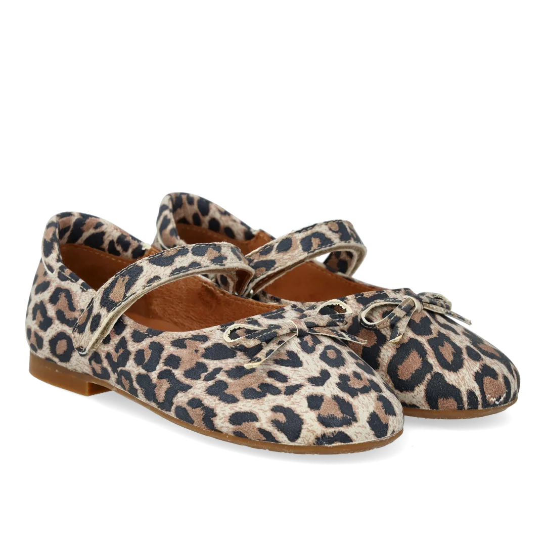 Angulus ballerine cuir enfant nœud velcro