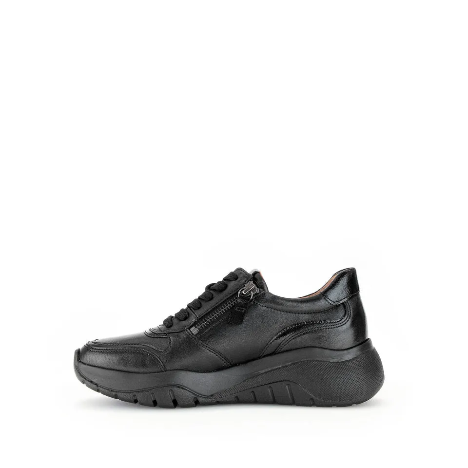 Gabor Comfort baskets noir cuir compensée 25 mm