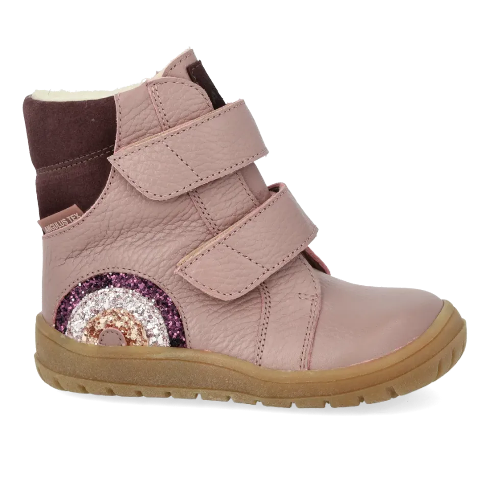 Angulus TEX bottes enfant arc-en-ciel paillettes laine