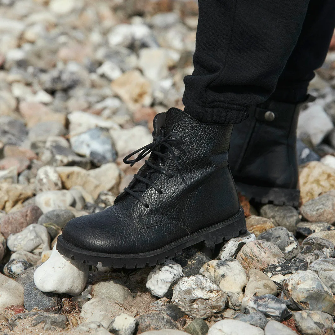 Angulus boots à lacets cuir enfant semelle track