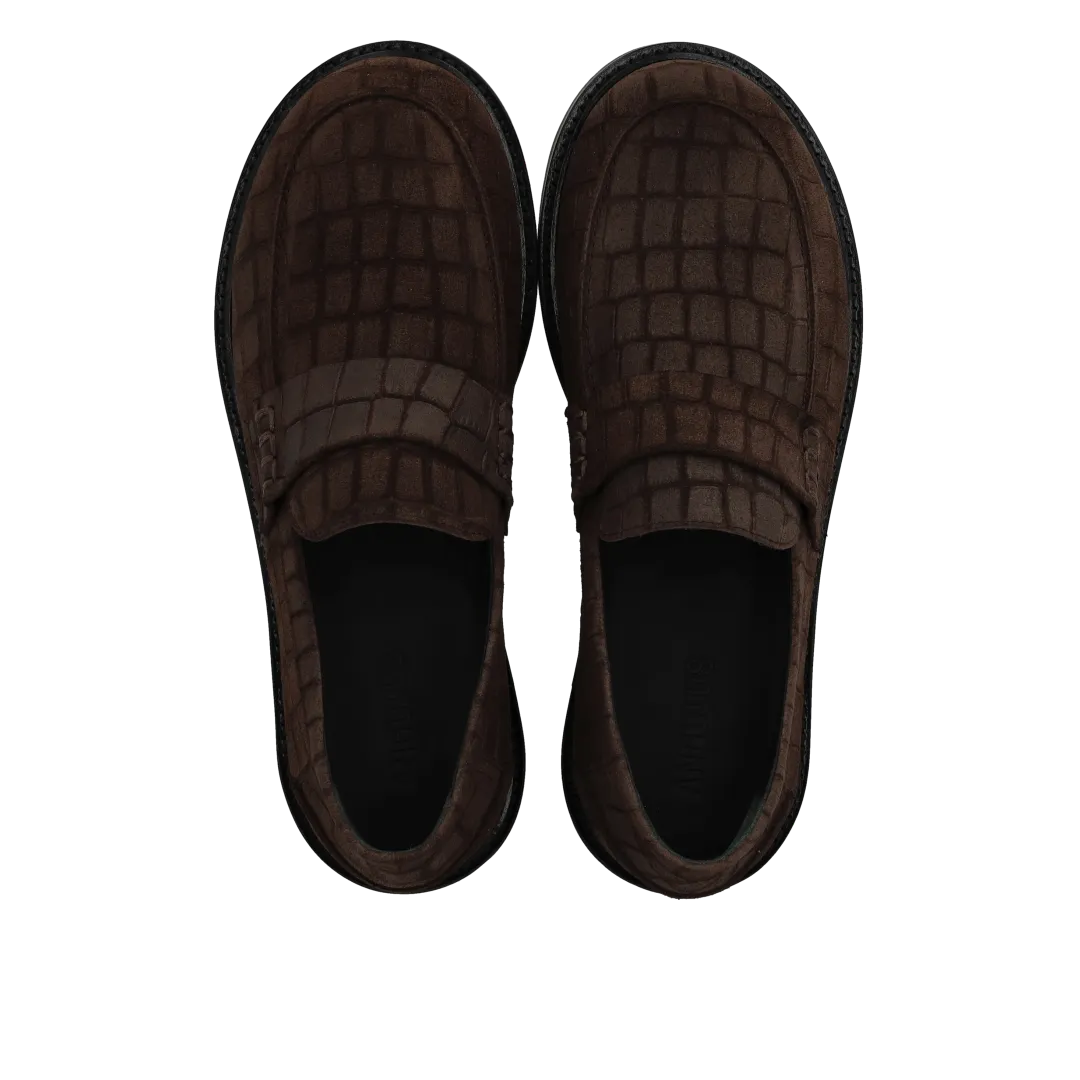 Angulus Classic Penny loafer mocassins femme cuir