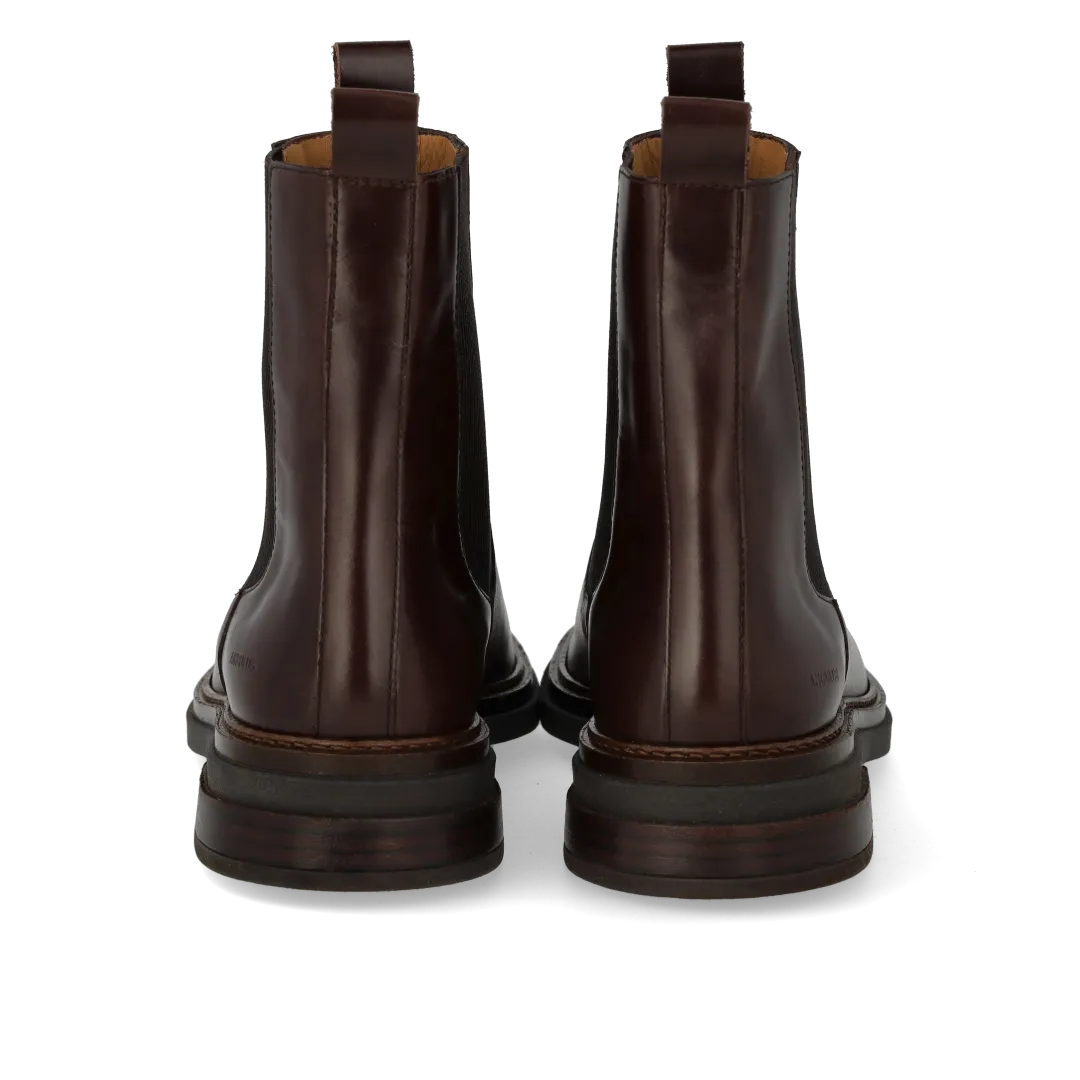 Angulus boots chelsea cuir élastique côtelé
