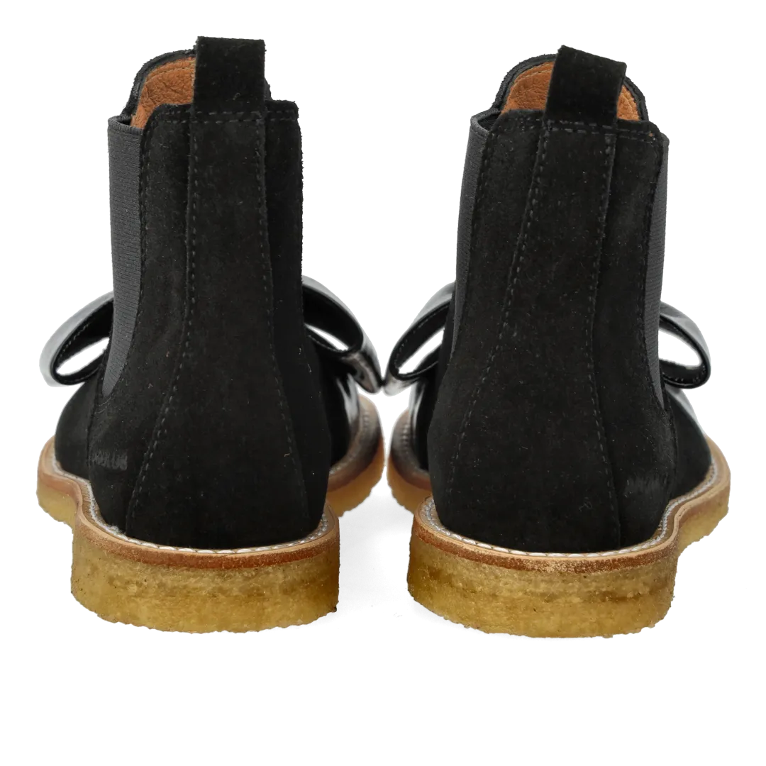 Angulus Chelsea nœud bottines cuir enfant large