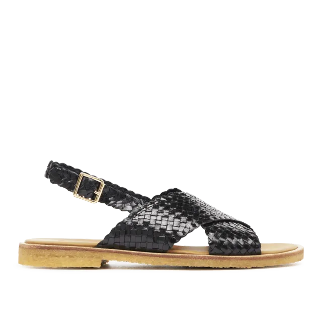 Angulus Handwoven Classic Criss-Cross Sandal cuir