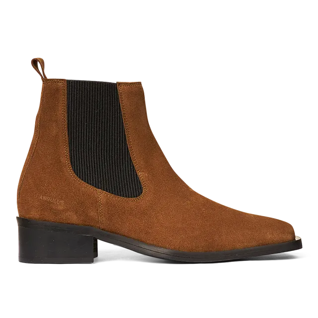 Angulus boots chelsea cuir bout carré élastique