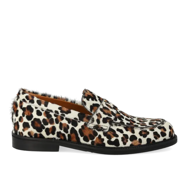 Angulus Classic Penny mocassins pony imprimé cuir