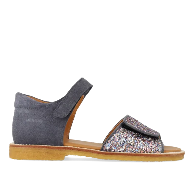 Angulus sandale paillettes cuir enfant scratch