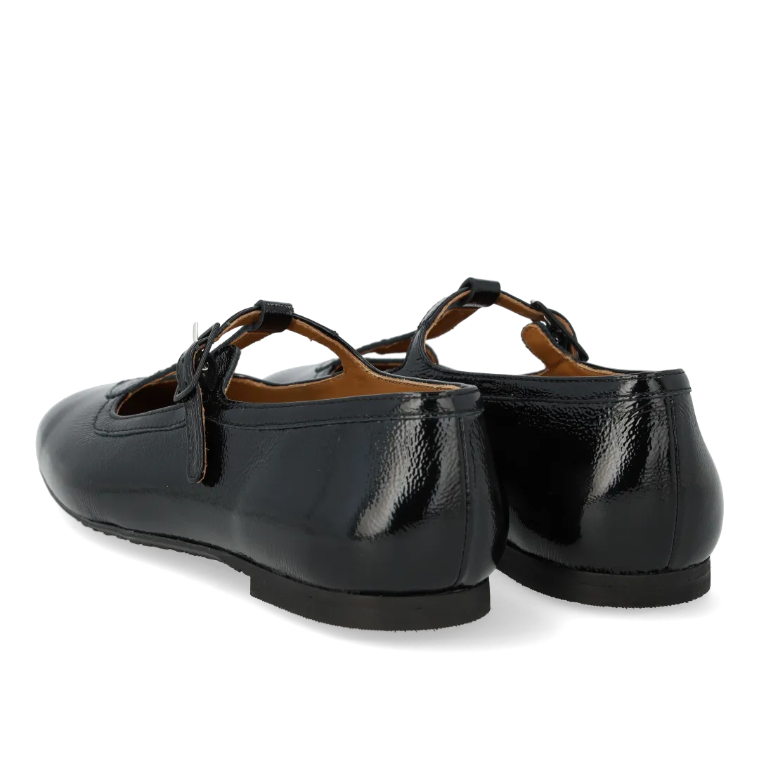 Angulus Ballerina ballerine à découpe cœur, cuir verni