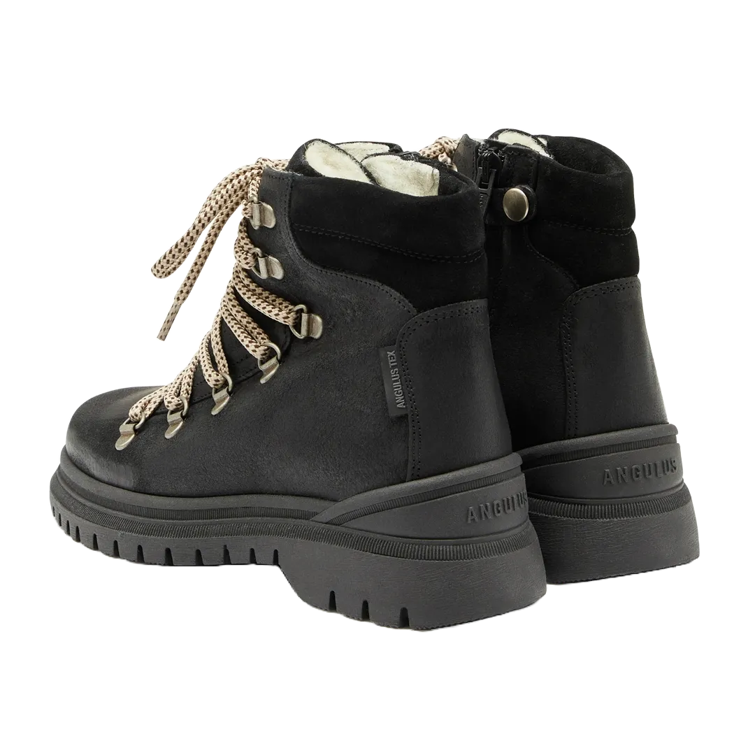 Angulus TEX Bottine à lacets zip chaude enfant tout temps