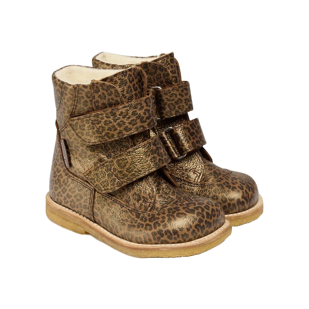 Angulus TEX bottine cuir scratch doublure laine enfant