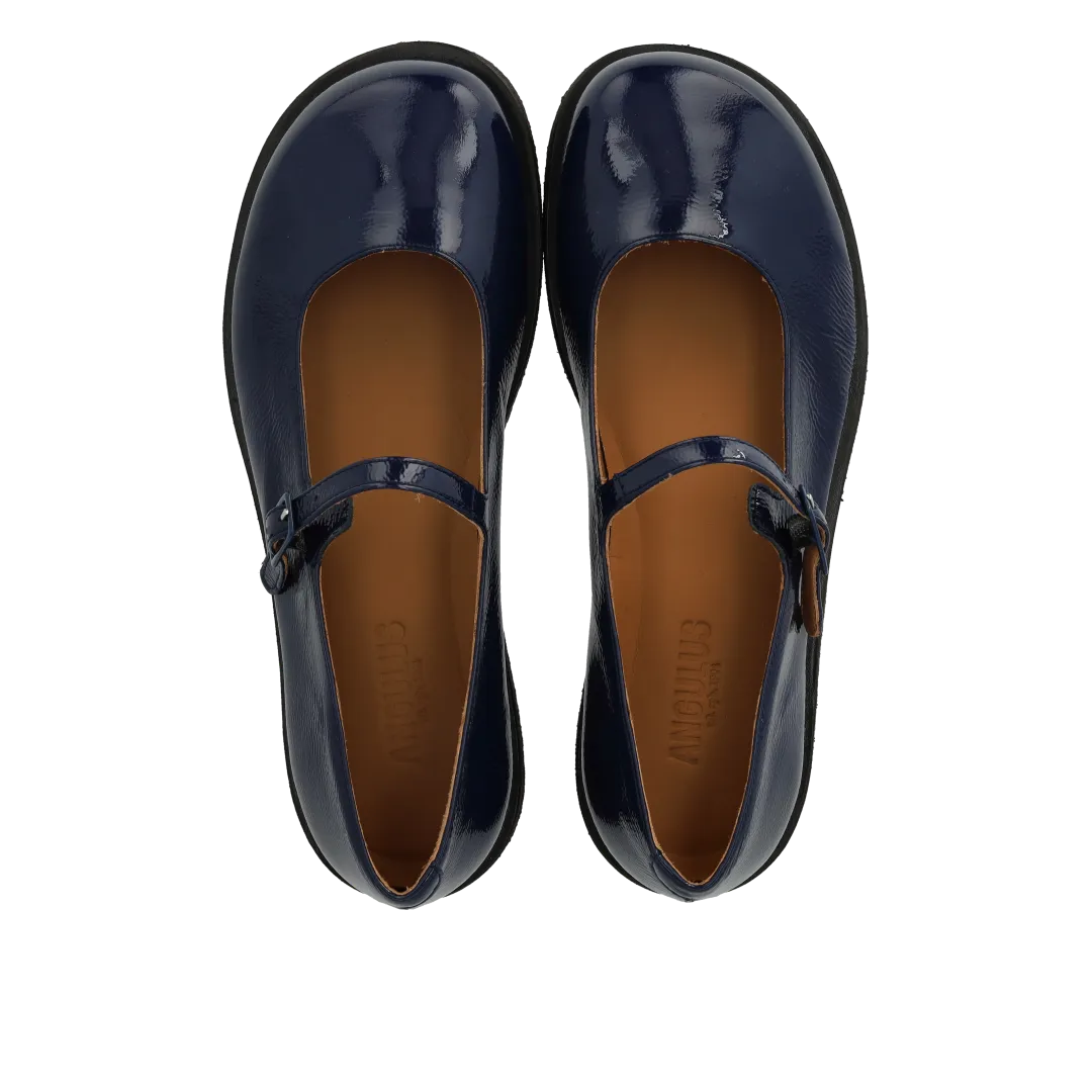 Angulus ballerine cuir boucle pied large