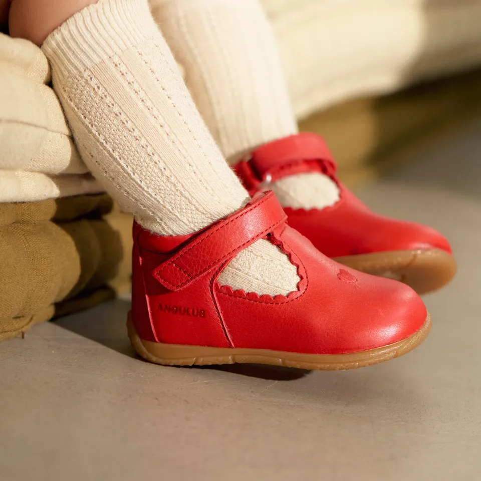 Angulus baby mary janes cuir cœur premiers pas
