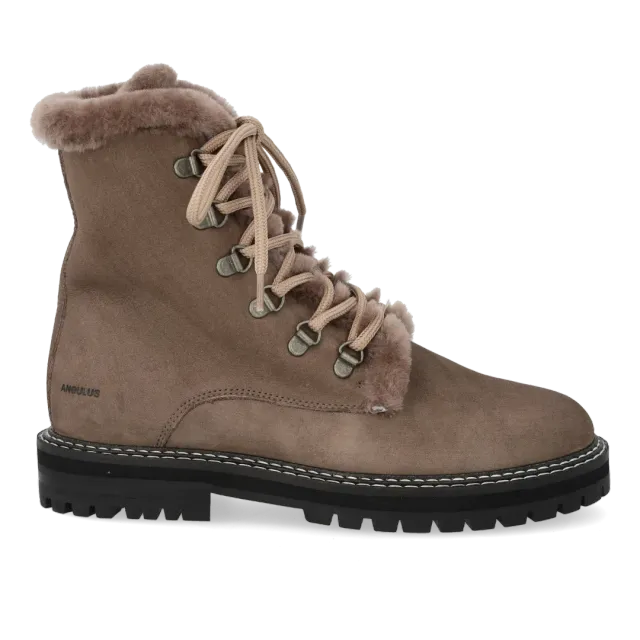 Angulus Bottine à lacets cuir fourrée laine mérinos