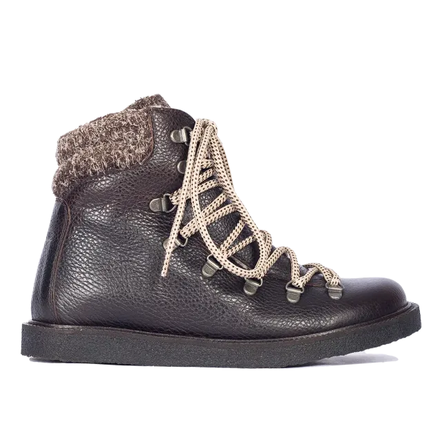 Angulus bottes hiver cuir laine lacets enfant