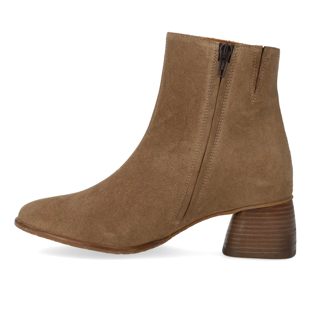 Angulus bottines à talon sculptural en bois