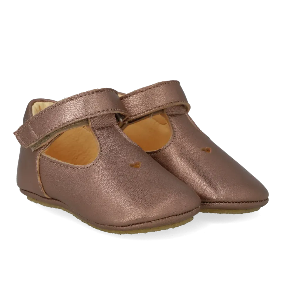 Angulus chaussure pré-marche cœur à velcro en cuir