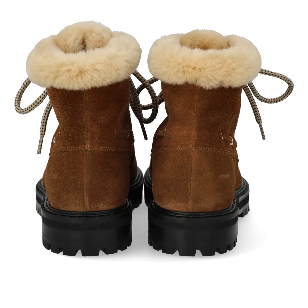 Angulus Boots daim fourrée laine mérinos semelle crantée