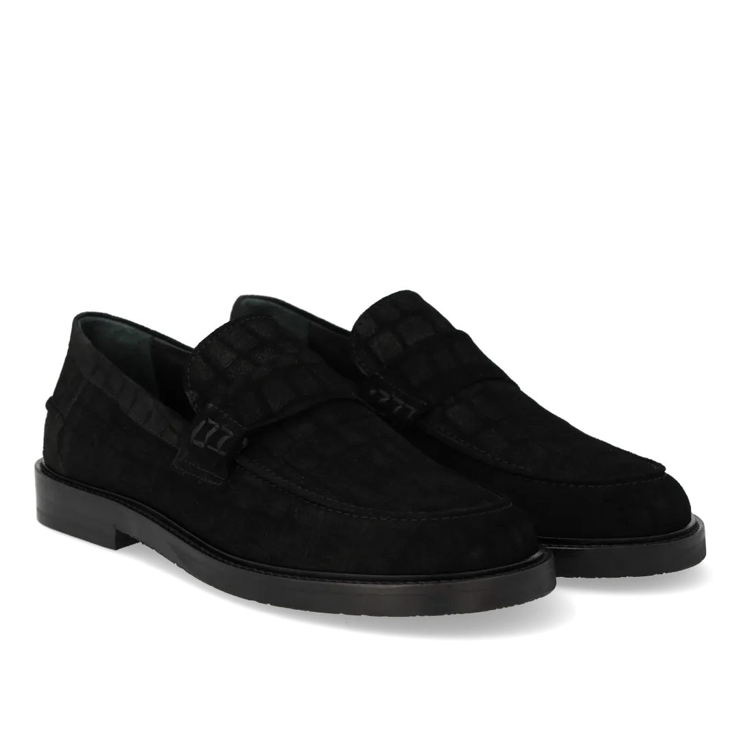 Angulus Penny loafer en cuir, coupe large