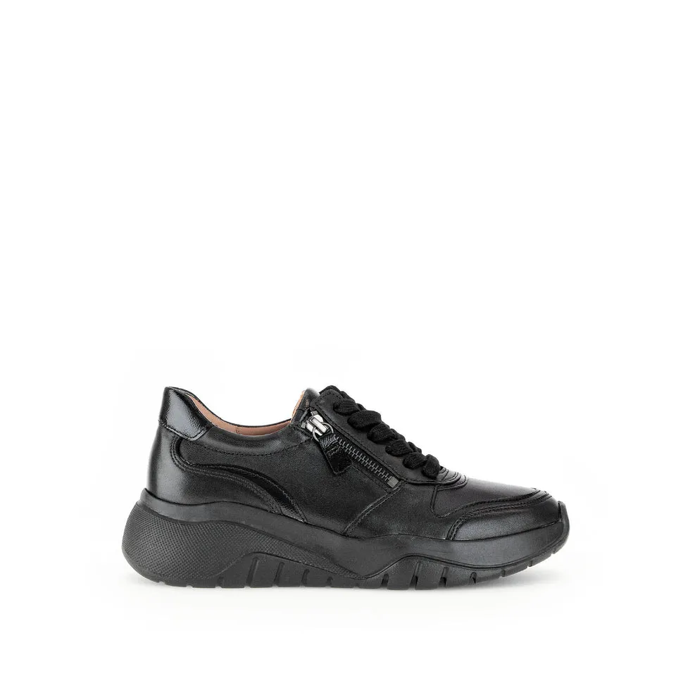 Gabor Comfort baskets noir cuir compensée 25 mm
