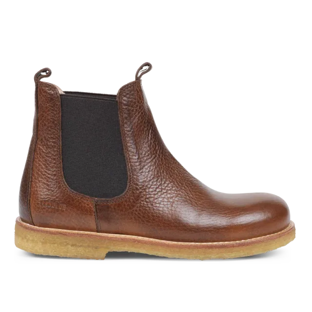 Angulus boots chelsea cuir semelle crêpe enfant