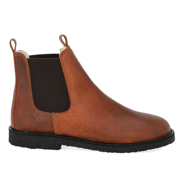 Angulus bottines Chelsea cuir doublure laine enfant