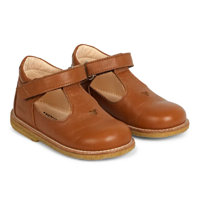 Angulus chaussures Classic tulle cuir motif cœur enfant